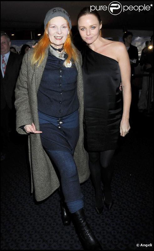Vivienne Westwood et Stella McCartney à la présentation de Food, Inc., à Londres. 08/02/2010