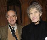 Frédéric Mitterrand et Laurent Terzieff à la présentation du 12e Printemps des poètes, au ministère de la culture, le 9 février 2010 !