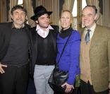 Jean-Pierre Siméon, Matthieu Chedid, Carolyn Carslon et Frédéric Mitterrand à la présentation du 12e Printemps des poètes, au ministère de la culture, le 9 février 2010 !