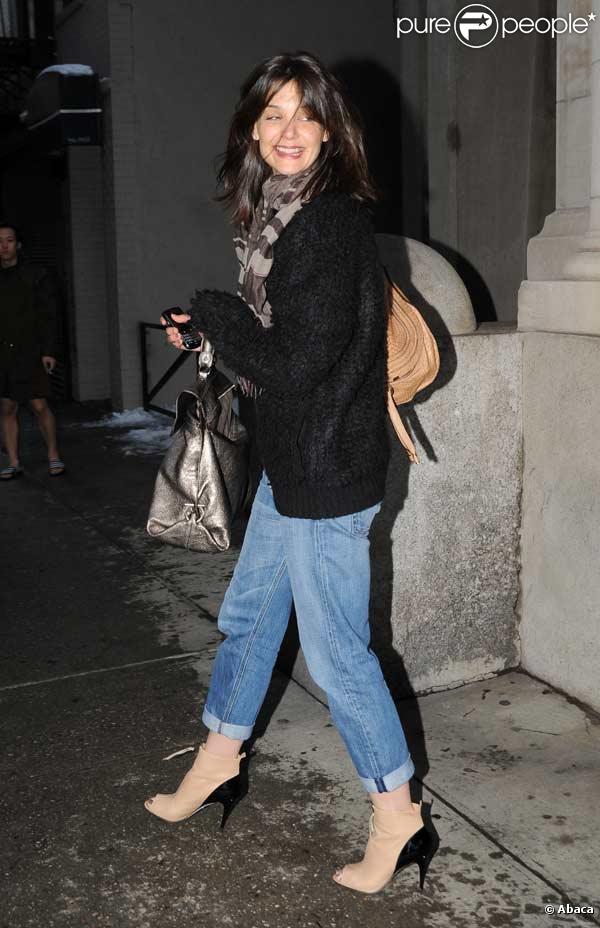 Katie Holmes à New York le 11 février