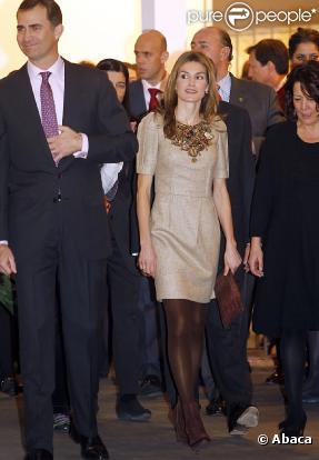 Letizia d'Espagne à Madrid le 18 février avec son époux Felipe