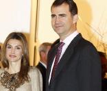 Letizia d'Espagne à Madrid le 18 février avec son époux Felipe