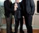 Emmanuelle Philibert de Savoie pose avec le ténor Luca Canonici et le chanteur de pop Pupo