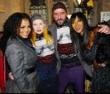 Janet Jackson, Vivienne Westwood, Andreas Kronthaler, et Naomi Campbell, le 21 février 2010 à Londres