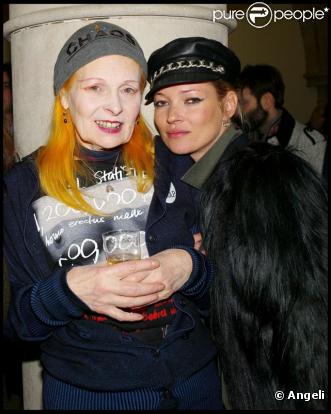 Vivienne Westwood et Kate Moss, le 21 février 2010 à Londres