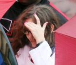 Les enfants de Michael Jackson se rendant à une leçon de karaté à Encino (Californie) le 24 février 2010. Sur la photo : Paris 