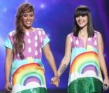 Amel Bent et Alizée sur la scène du Palais Nikaïa, à Nice.