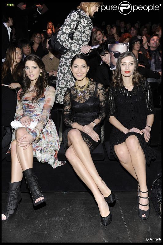 Ashley Greene, Caterina Murino et Margaret Made au défilé Dolce & Gabbana à Milan, le 28 février 2010