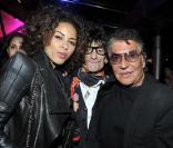 Ana Araujo au côté de Ronnie Wood et Roberto Cavalli lors de la soirée Roberto Cavalli à Milan à l'occasion de la Fashion Week le 28 février 2010
