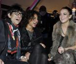 Ronnie Wood s'éclate avec Ana Araujo et lindsay Lohan lors de la soirée Roberto Cavalli à Milan à l'occasion de la Fashion Week le 28 février 2010