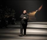 Alber Elbaz au défilé Lanvin, à Paris. 05/03/2010