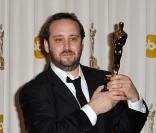 Nicolas Schmerkin, producteur du court-métrage d'animation primé Logorama, dans la ''press room'' des Oscars le 7 mars 2010