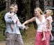 Kate Winslet et Sam Mendes, accompagnés de Joe Alfie et de Mia Honey, le 26 septembre 2004, en Italie. 
