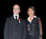 Thierry Fremeaux,  fait chevalier de la Légion d'honneur, le 11 mars 2008, par Christine Albanel.
