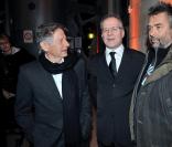 Thierry Fremeaux, chevalier de la Légion d'honneur, le 11 mars 2008, félicité par Luc Besson et Roman Polanski.