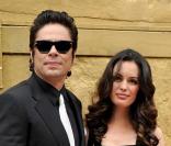 Benicio Del Toro et Caroline Correa présentent le nouveau Magnum, au restaurant El Princial de Barcelone, le 8 avril 2010