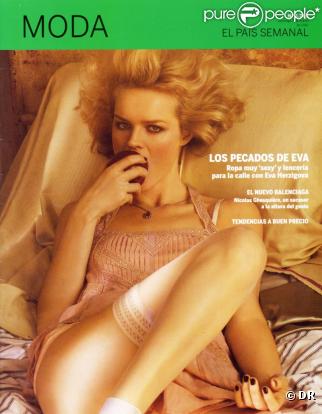 Eva Herzigova en couverture de  El Païs Moda 