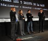 L'équipe des 5 cinq doigts de la main, lors du 2ème Festival International du Film Policier de Beaune, le 9 avril 2010