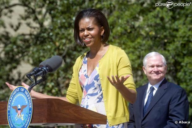 Michelle Obama est au Pentagone pour rencontrer le personnel militaire et civil. 09/04/2010