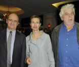 Pierre Lescure, Carole Bouquet et Jacques Weber lors de la première du spectacle Comme il vous plaira de Shakespeare mis en scène par Sam Mendes au Théâtre Marigny à Paris le 14 avril 2010