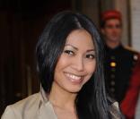 Anggun lors du gala d'Amnesty International France, ''musique contre l'oubli'', au théâtre des Champs-Elysées à Paris le 16 avril 2010