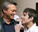 Gregory Lemarchal et Pierre, son père, en 2005 