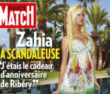 Zahia Dehar, l'escort girl par qui le scandale arrive, en couverture de  Paris Match  paru le 29 avril 2010 !