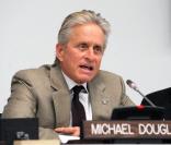 Michael Douglas au quartier général des Nations-Unies à New York le 5 mai 2010