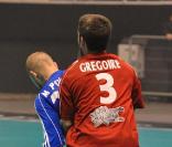 Grégoire et M. Pokora lors de la 5ème édition du Foot Concert au Palais des Sports de Lyon le 11 mai 2010
