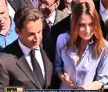 Carla Bruni et Nicolas Sarkozy sur les Champs-Elysées, verts !