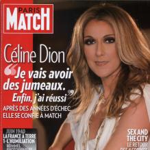 Céline Dion en couverture de Paris Match, en kiosque le 3 juin 2010