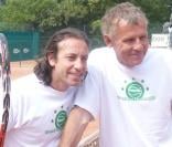 Philippe Candeloro et PPDA au tournoi des personnalités, le 2 juin 2010.