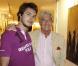 Pierre Cornette de Saint Cyr et son fils au vernissage de l'exposition d'Albert Bertti, le 8 juin 2010.