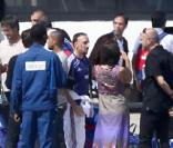 L'arrivée des Bleus à l'aéroport du Bourget, le 24 juin 2010.