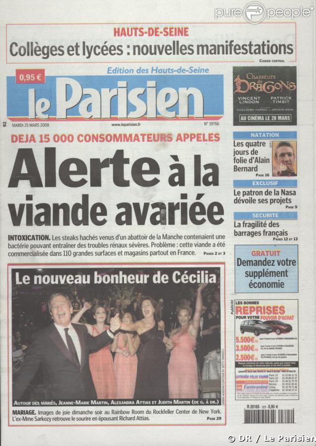 Couverture du Parisien 