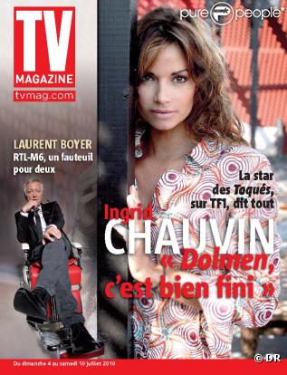 Ingrid Chauvin en couverture de TV Magazine du 4 juillet 2010 
