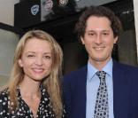 Inauguration Motor Village de Fiat sur les Champs-Elysées : John Elkann et Delphine Arnault Gancia 
