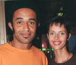 Yannick Noah et Heather Stewart-Whyte en 1997 