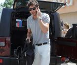 Kylie Minogue et Andres Velencoso, à Ibiza, le 8 juillet 2010.