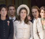 Caroline de Monaco, ses trois enfants Pierre, Andrea et Charlotte Casiraghi, et sa soeur Stéphanie de Monaco.<br />
