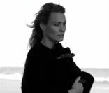 Robin Wright lors du tournage de la nouvelle campagne Gérard Darel
