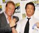 Dolph Lundgren et Sylvester Stallone à l'occasion de l'ouverture du Comic Con, à San Diego, en Californie, le 22 juillet 2010.