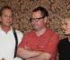 Kiefer Sutherland, Lars Von Trier et Kirsten Dunst à l'occasion de la conférence de presse de pré-tournage de Melancholia , au Trollhattan de Stockholm, en Suède, le 26 juillet 2010.
