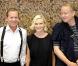 Kiefer Sutherland, Kirsten Dunst et Stellan Skarsgard à l'occasion de la conférence de presse de pré-tournage de Melancholia , au Trollhattan de Stockholm, en Suède, le 26 juillet 2010.