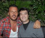 Thomas Langmann et Jean-Roch au VIP Room de Saint-Tropez, le 27 juillet 2010.