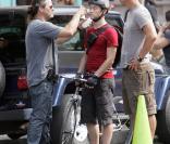 Joseph Gordon-Levitt sur le tournage de Premium Rush