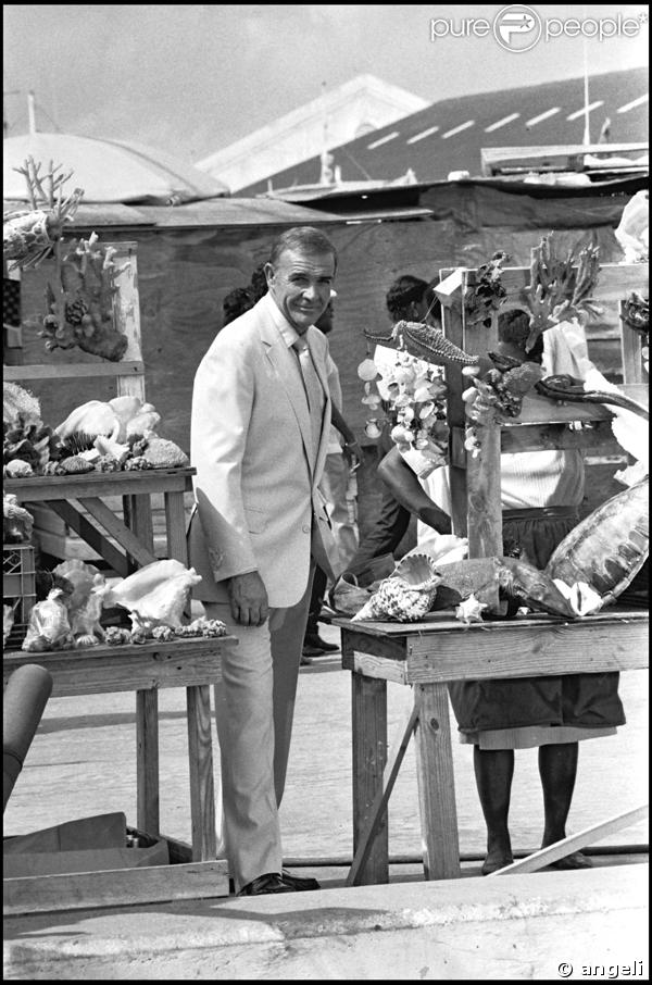 Sean Connery sur le tournage de 'Jamais Plus Jamais'