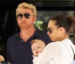 Boris Becker et son épouse Lilly. Leur petit Amadeus les accompagne. 