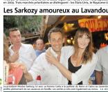 Couverture de Var-Matin avec Nicolas Sarkozy et Carla Bruni 