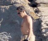 Baignade de Carla Bruni et Nicolas Sarkozy au Cap Nègre. Août 2010 